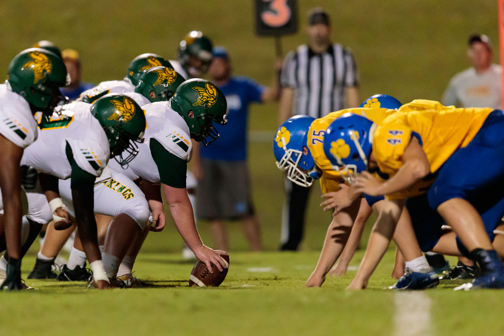 The Central Cabarrus Vikings shut out the Mount Pleasant Tigers 45-0.
